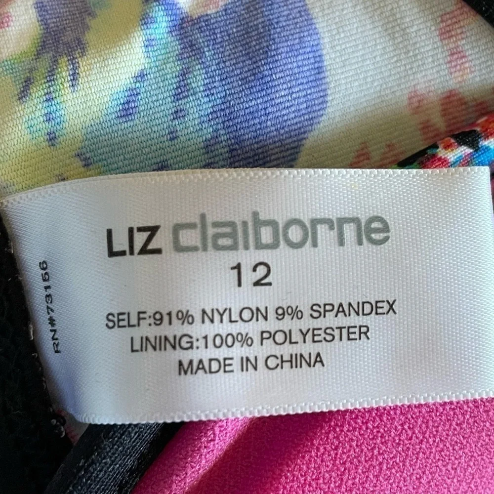 Liz Claiborne vintage multicolored bikini top floral